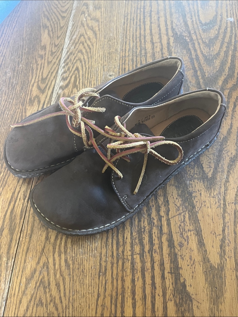 Born Kenya wide toe Casual Brown Leather Lace-Up Shoes
